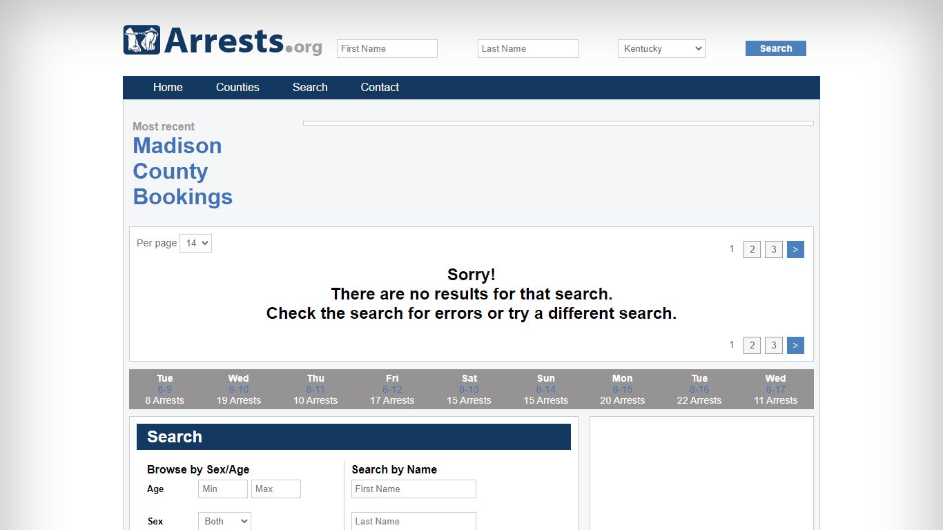 Madison County Arrests and Inmate Search